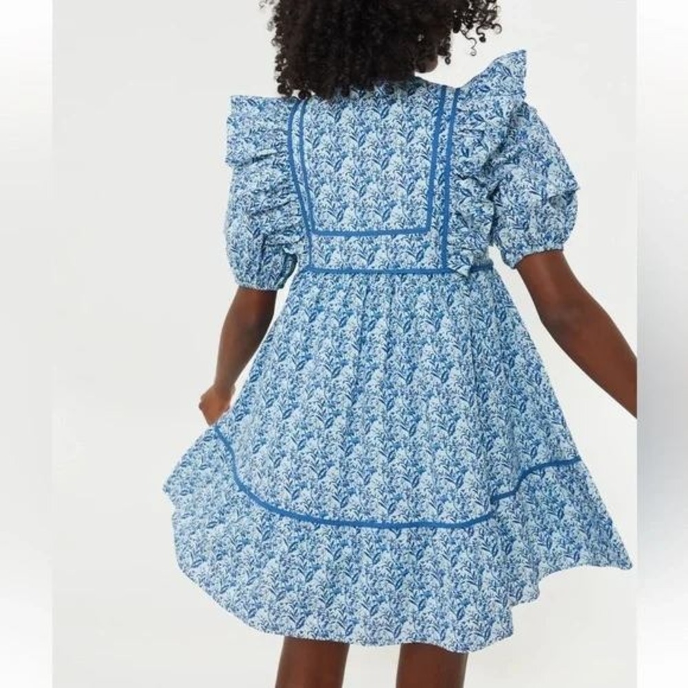 Hyacinth House Rosaleigh mini dress size M floral puff sleeve garden party - Picture 3 of 9